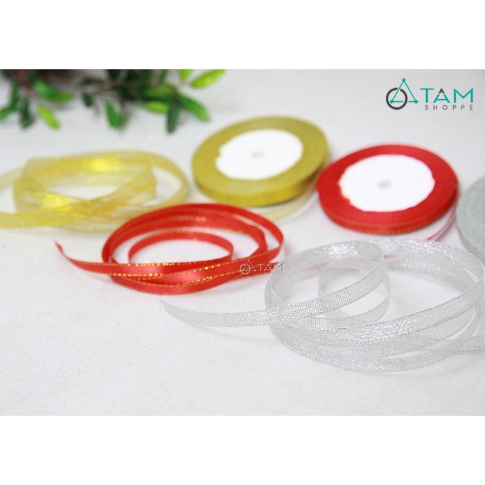 Cuộn ruy băng vải đơn màu bản 1cm dài 16m PK-RB-02