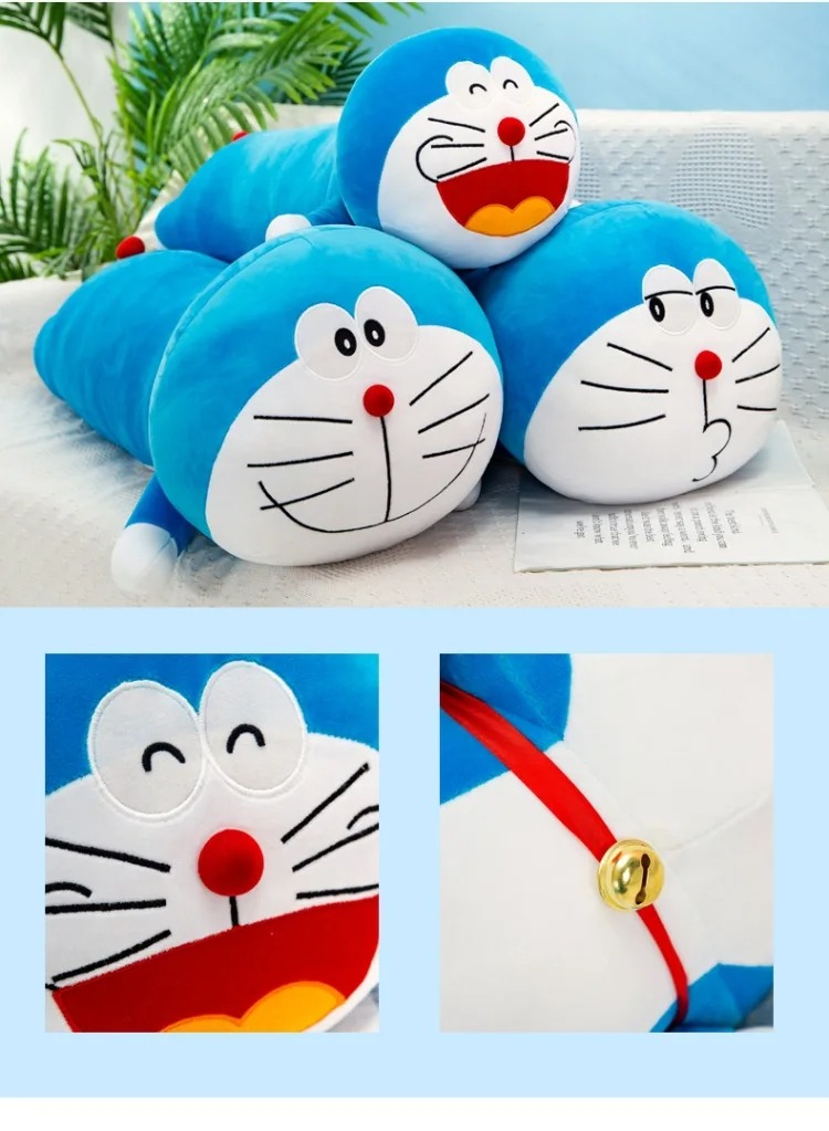 Thú nhồi bông mèo Doremon 3in1 có mền - Size 50cm - Quà tặng gấu bông Doraemon có mền đáng yêu