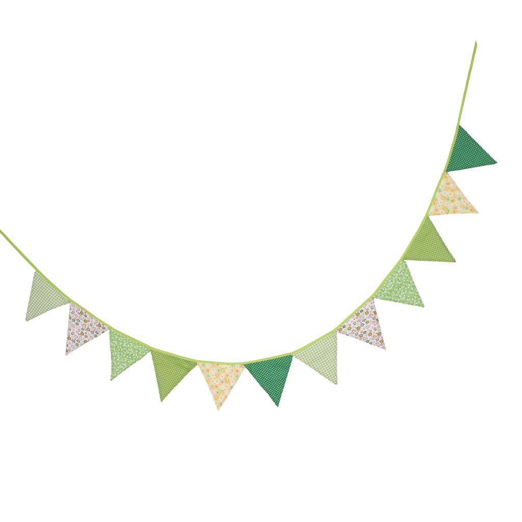 Colorful Fabric Bunting Banner Flag Wedding Nursery Birthday Party Decor