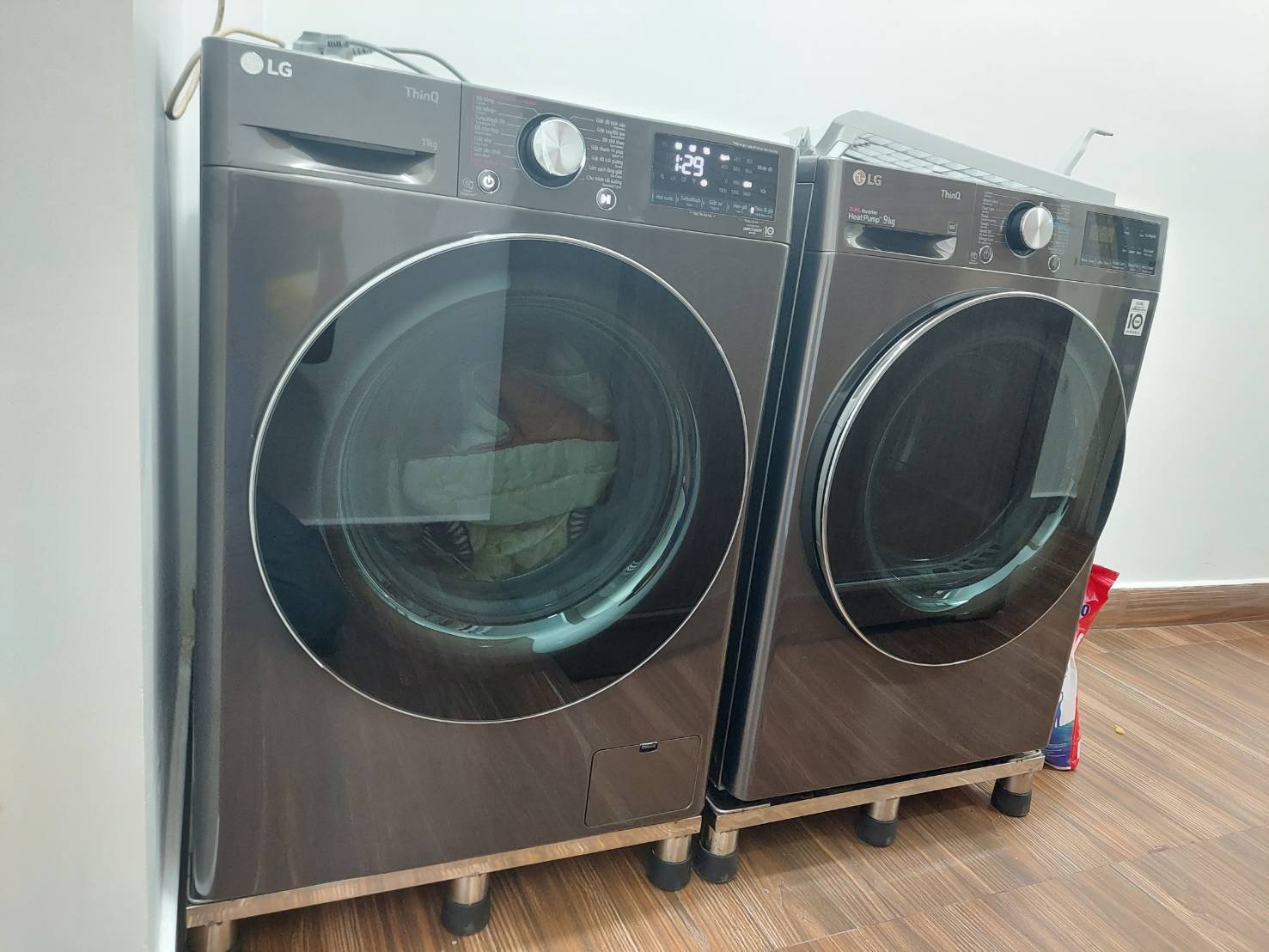 Chân kệ máy giặt, máy sấy, tủ lạnh - FULL INOX VIP - chống rung, siêu chắc khoẻ, vừa tất cả các loại máy trên thị trường