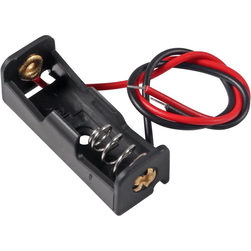 20 cái Giá đỡ pin A23 Giá đỡ pin 23A có dây dẫn Giá đỡ pin 12V Vỏ kẹp lò xo Vỏ nhựa màu đen Màu sắc: 20 cái