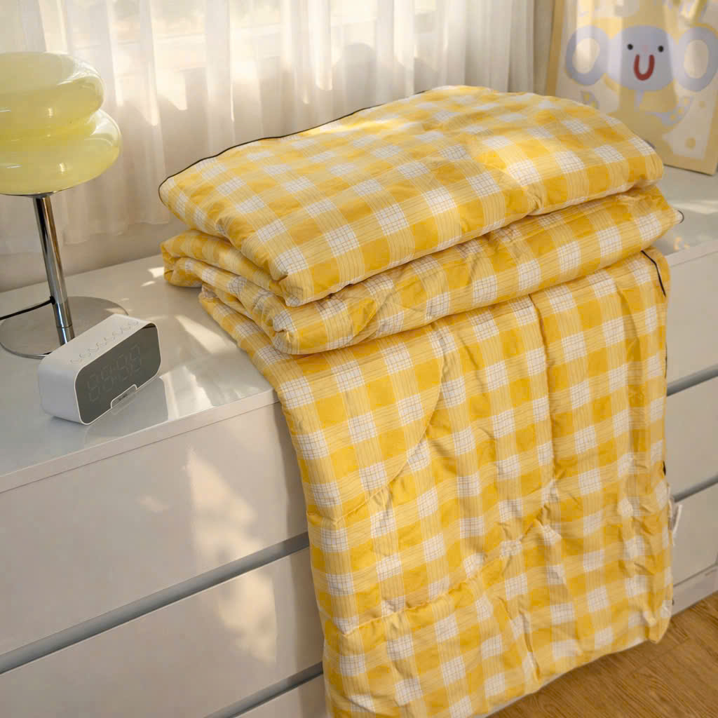 Chăn Mùa Hè Caro Gingham Hàn Quốc 200x230cm – Chăn Mỏng Mềm Mịn Thoáng Mát Decor Phòng Ngủ - HÀNG CHÍNH HÃNG MINIIN