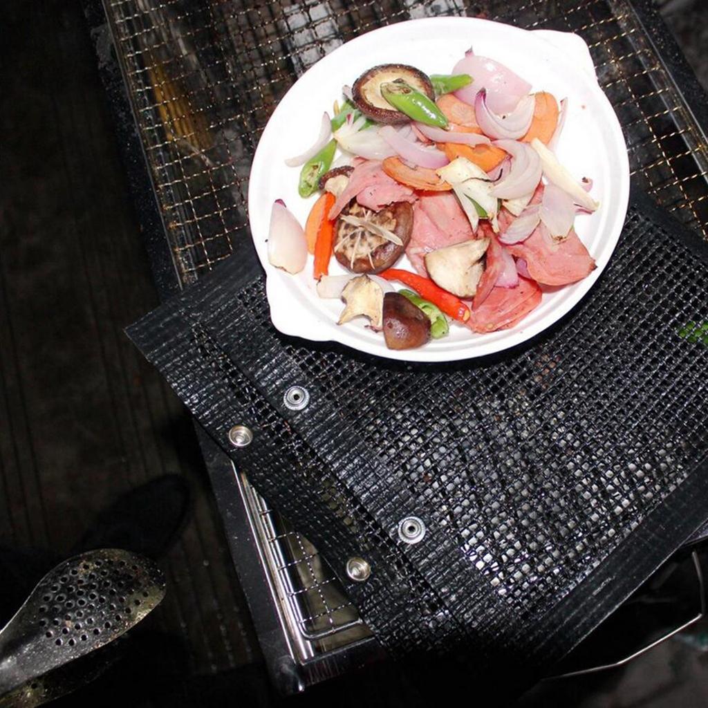 BBQ Grill Mesh Bag Bake Grilling Grids Mats Barbecue Picnic Tool L