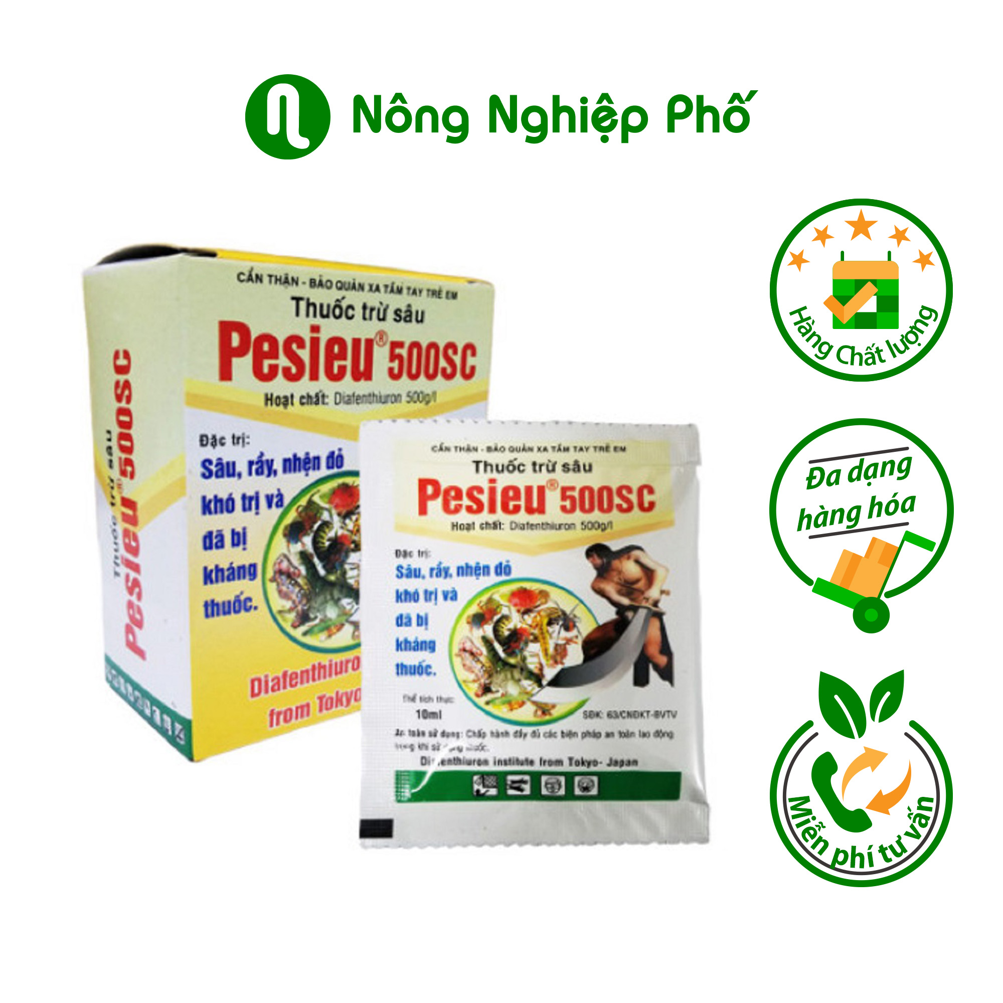 Trừ sâu rầy nhện đỏ Pesieu 500SC