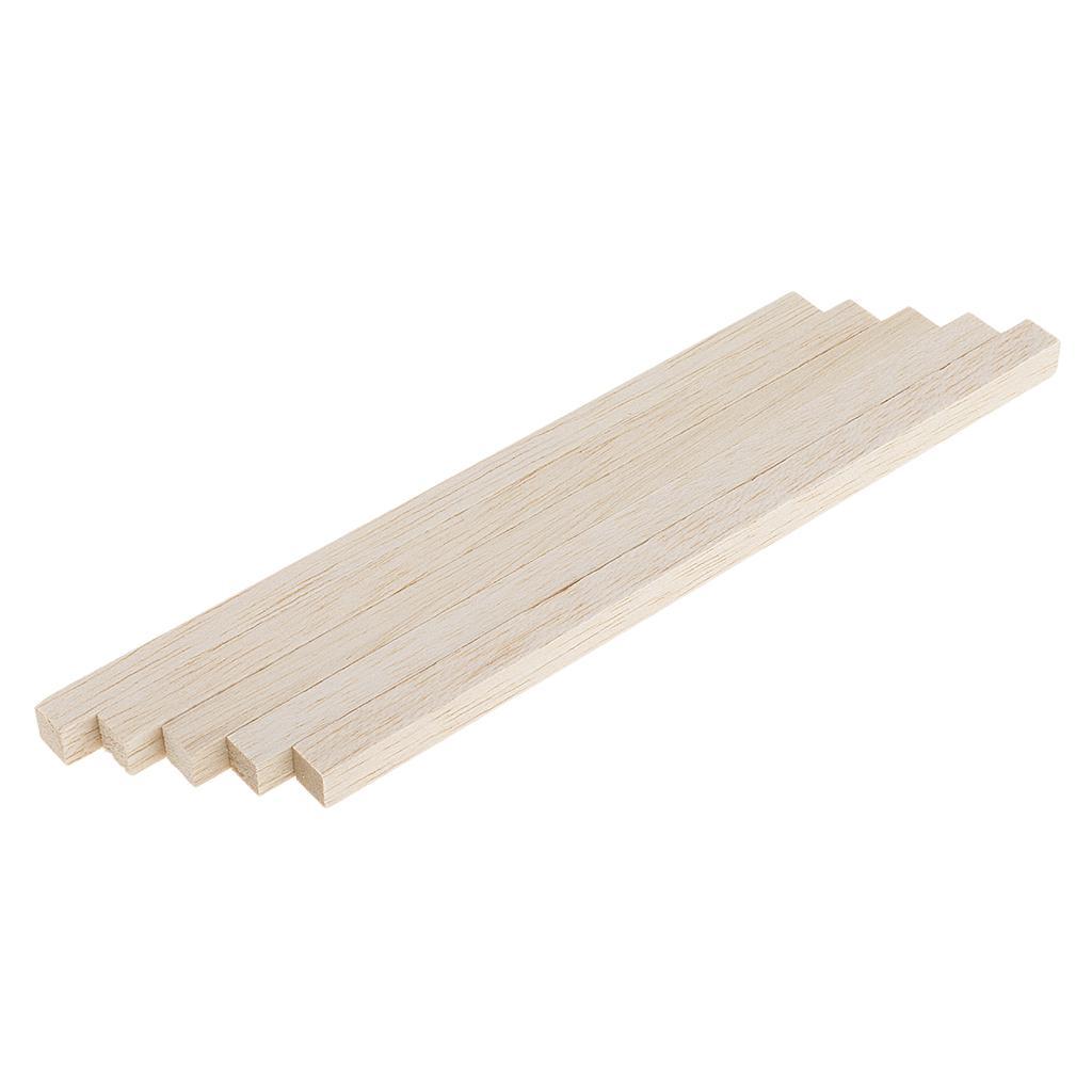 4-5pack Pine Wood Stick Unfinished Woodcraft Square Stick Dowel Rod 200mm 5
