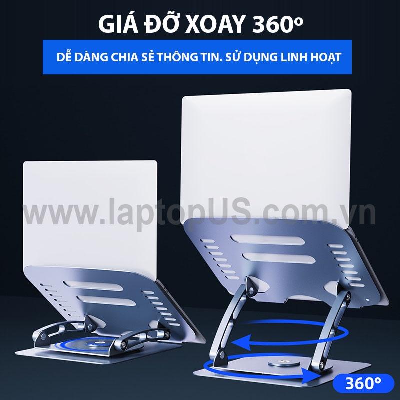 Kệ Giá Đỡ Laptop Nhôm Tản Nhiệt Xoay Xếp Gọn