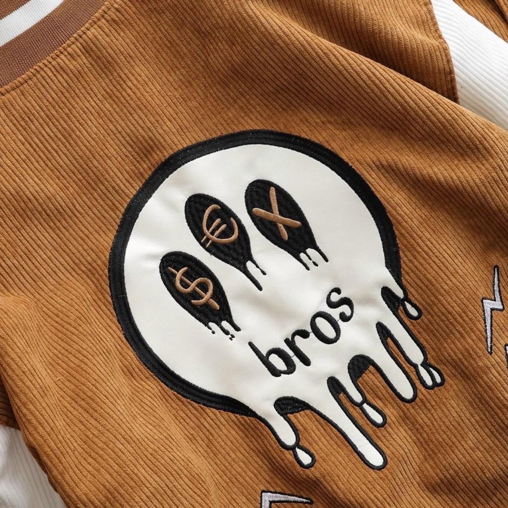 Áo khoác Nhung 2 lớp logo thêu Siêu Xịn Xò Cho Các Bạn Trẻ 2022 Thời Trang Tinh tế Độc Đáo