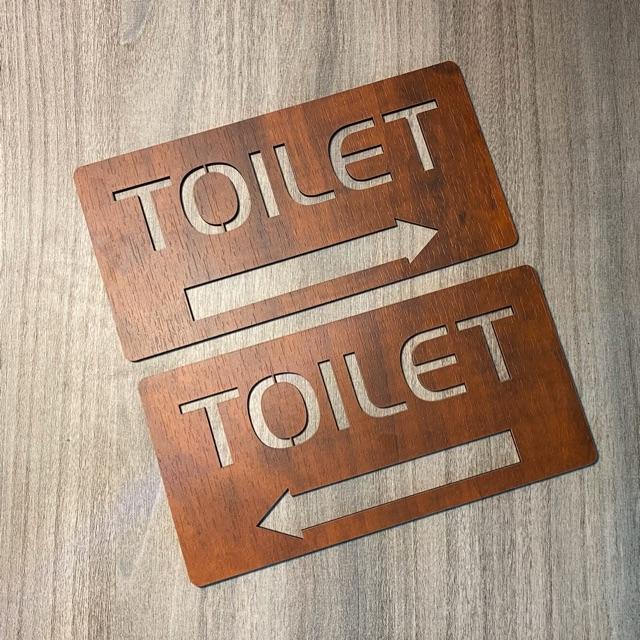 Bảng gỗ trang trí Bảng Toilet chỉ hướng nhà vệ sinh TL15 10x20cm