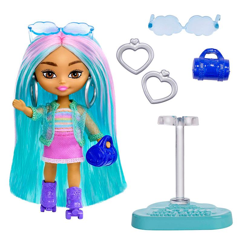 Đồ Chơi BARBIE Búp Bê Barbie Mini Mini Extra - Blue/Pink Hair HLN45/HLN44