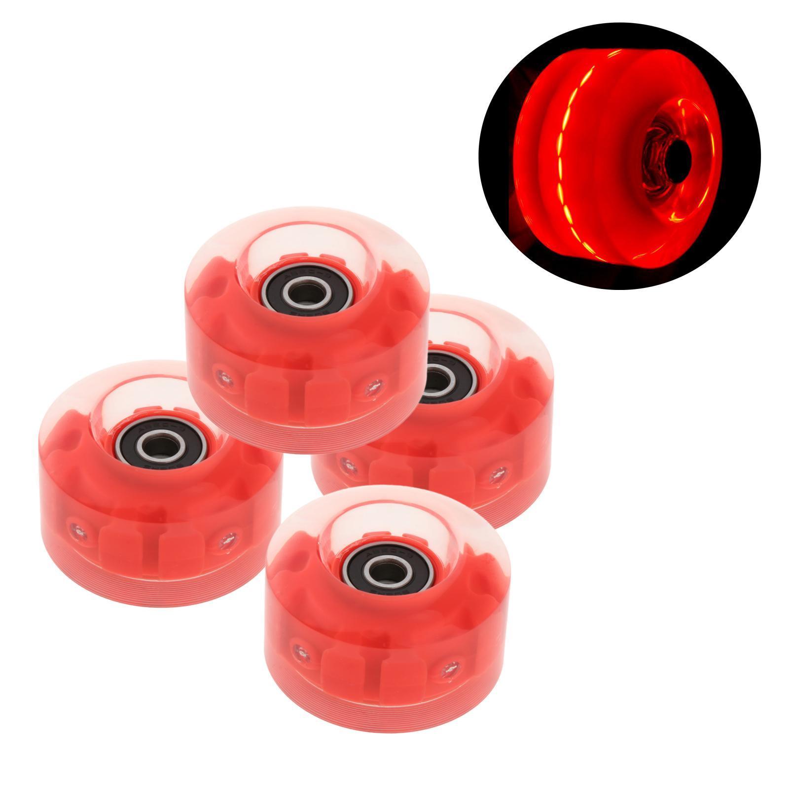 4Pack Quad Roller Skate Wheels with Bearings for Double Row Skateboard