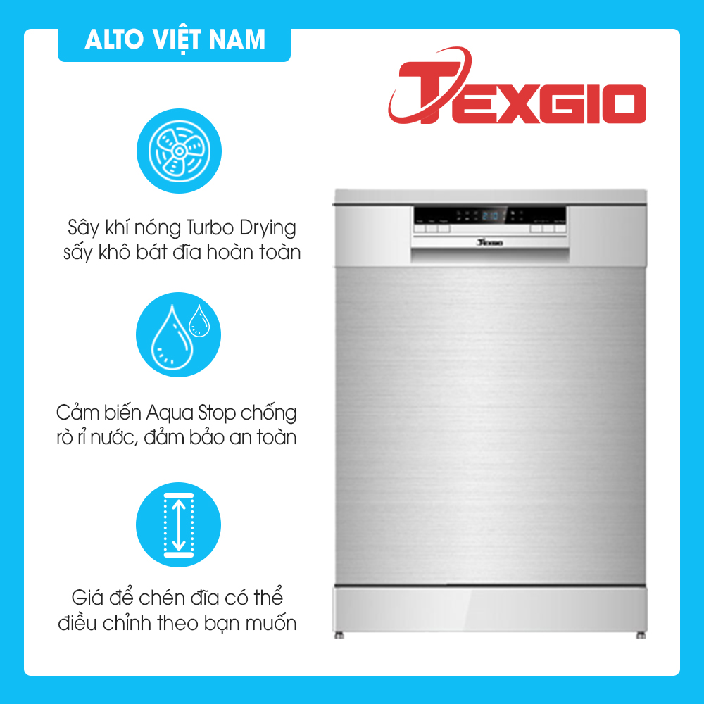 Máy rửa chén Texgio TG-W60F955- Hàng Chính Hãng