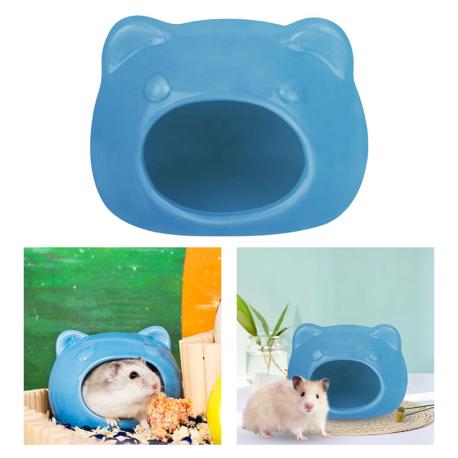 Small Pet Ceramic Hamster House Hedgehog Bunny Sleeping Bed Summer