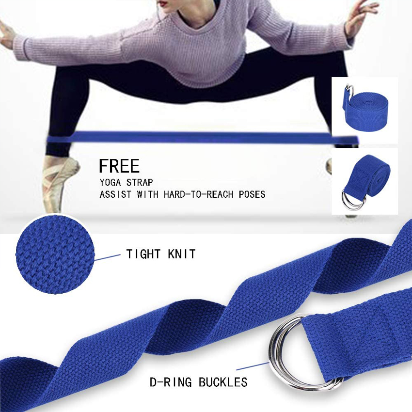 Combo Vòng Tập Yoga Có Gai Bản Rộng 20cm, 2 Gạch Tập Yoga in hoa, Dây Đai Yoga Cotton, Vòng Myring - YOGA QG, Vòng Nhựa ABS Bọc TPE Chịu Lực Cao; Gạch Chất Liệu EVA Bền Đẹp, Không Mùi - Hàng chính hãng