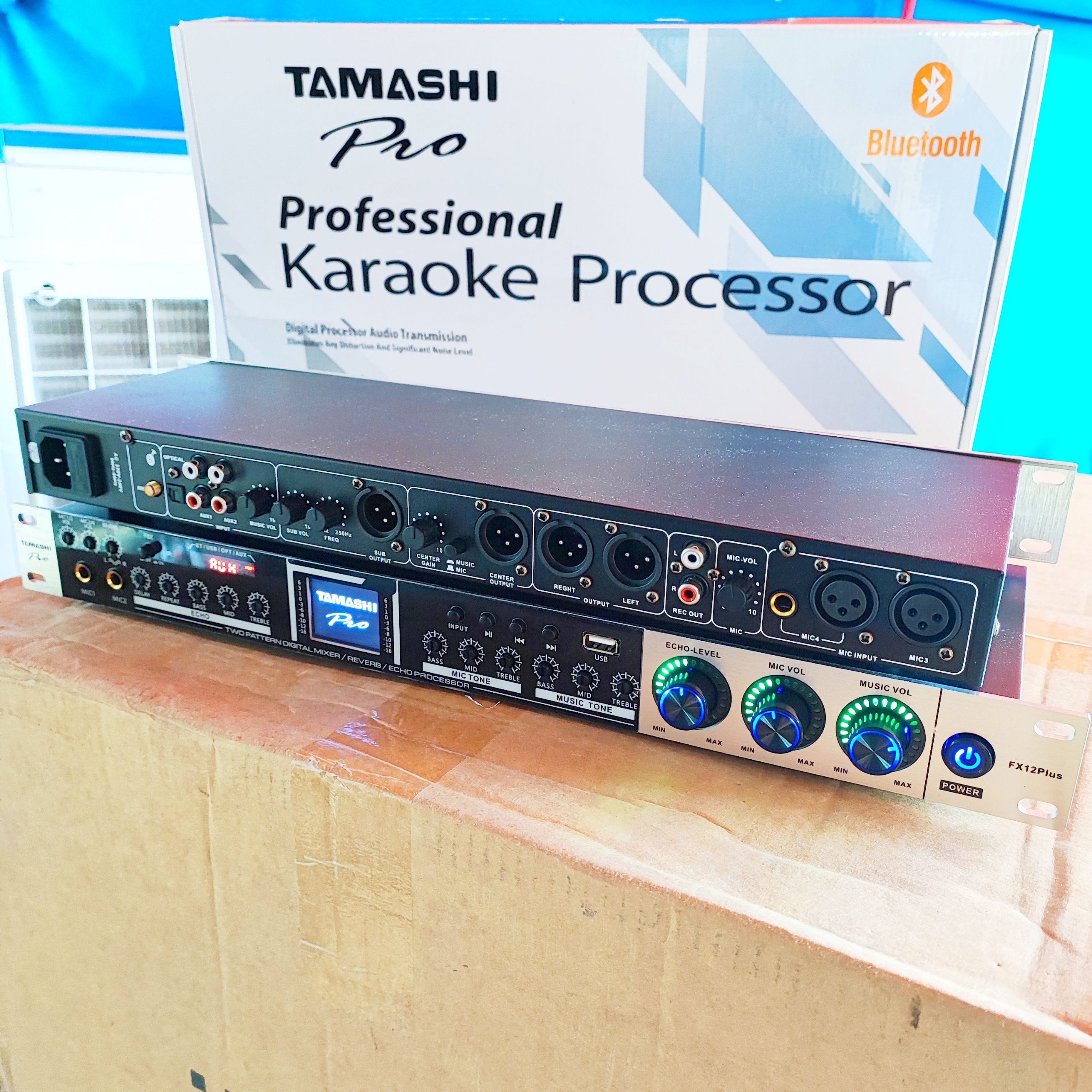 vang cơ lai số TAMASHI FX12PLUS FX 12 PLUS TAMASHI tích hợp giả mã âm thanh số blutooth cổng quang nghe