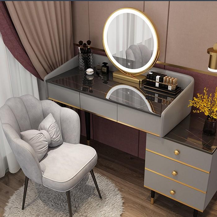 LUXURY Bàn trang điểm kèm gương, Bàn trang điểm phong cách Bắc Âu LUX-BAP05