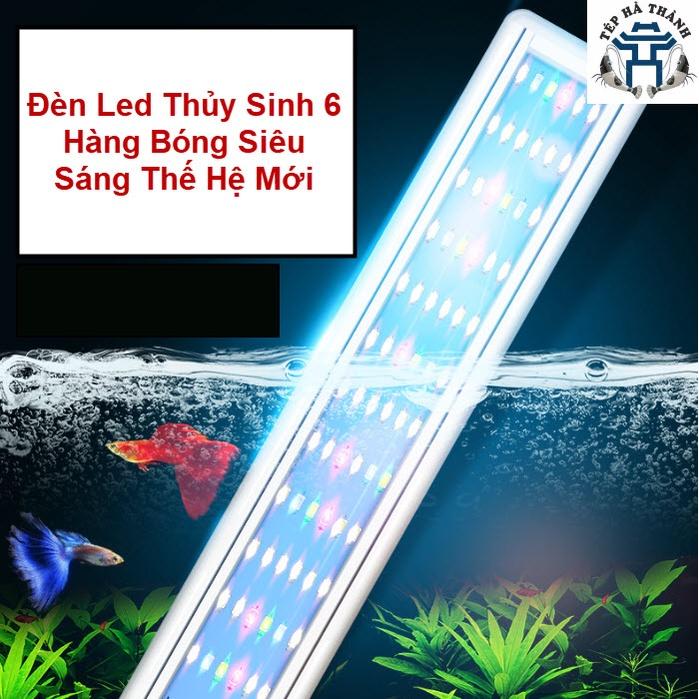 Đèn Led Siêu Sáng WRGB 6 Hàng Led Cho Bể Cá Cảnh, Bể Thủy Sinh