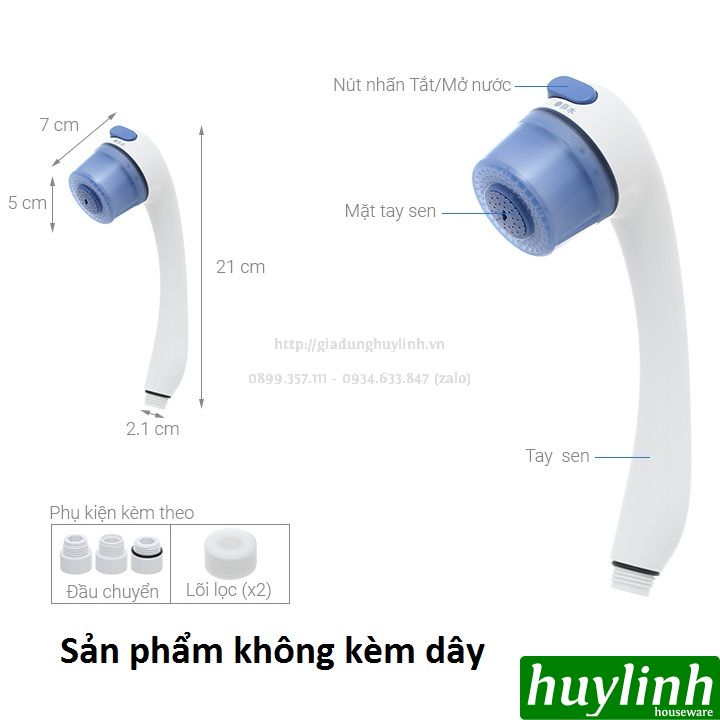 Thiết bị máy lọc nước tại vòi sen tắm khử CLO Cleansui ES201W - Sản xuất tại Nhật Bản - Hàng chính hãng