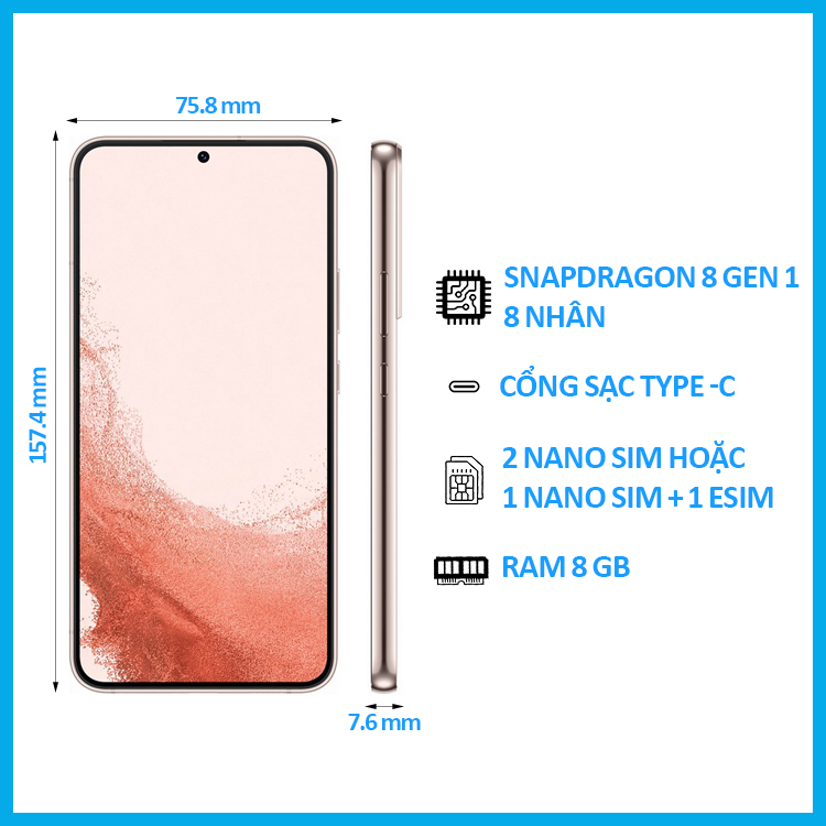 Điện thoại Samsung Galaxy S22 Plus 5G  - Hàng chính hãng