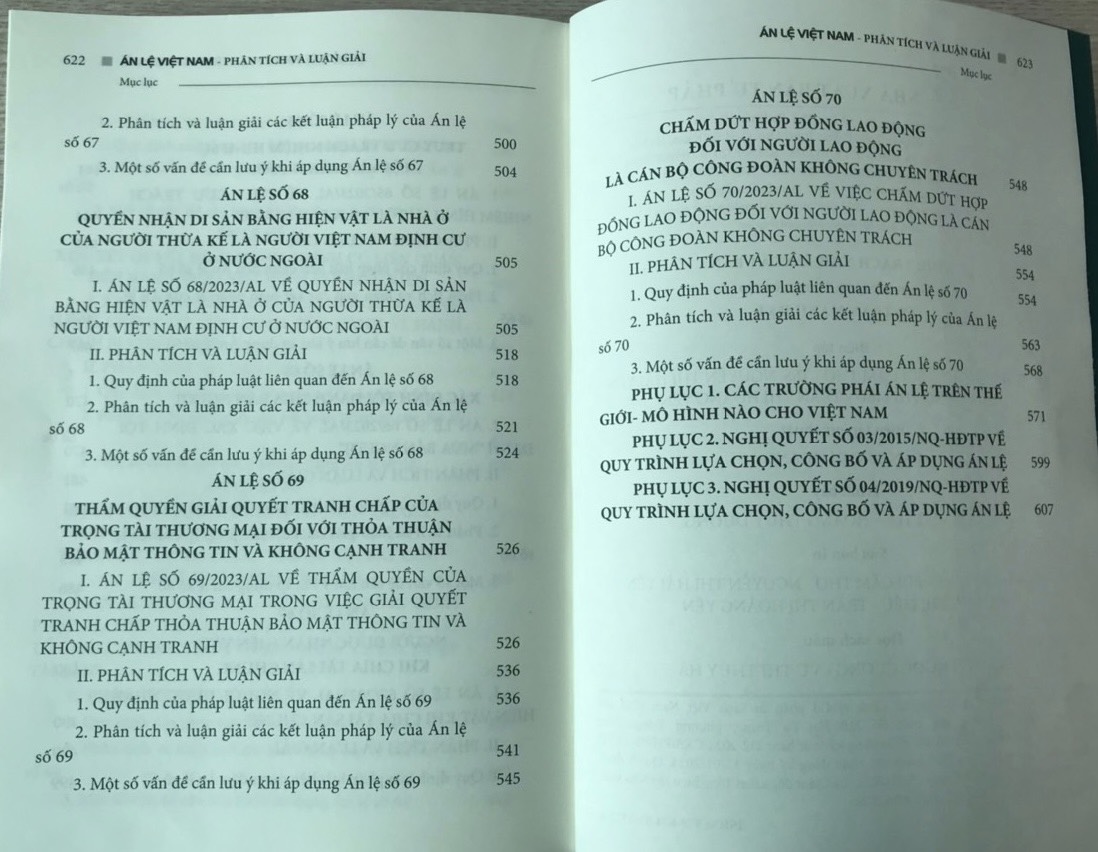 Án lệ Việt Nam - Phân tích và luận giải (tập 1 và 2)