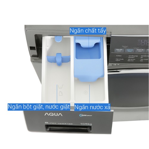 Máy Giặt Sấy Aqua Inverter 10 Kg AQD-AH1000G.PS - Hàng chính hãng - Làm mới quần áo bằng hơi nước Refresh