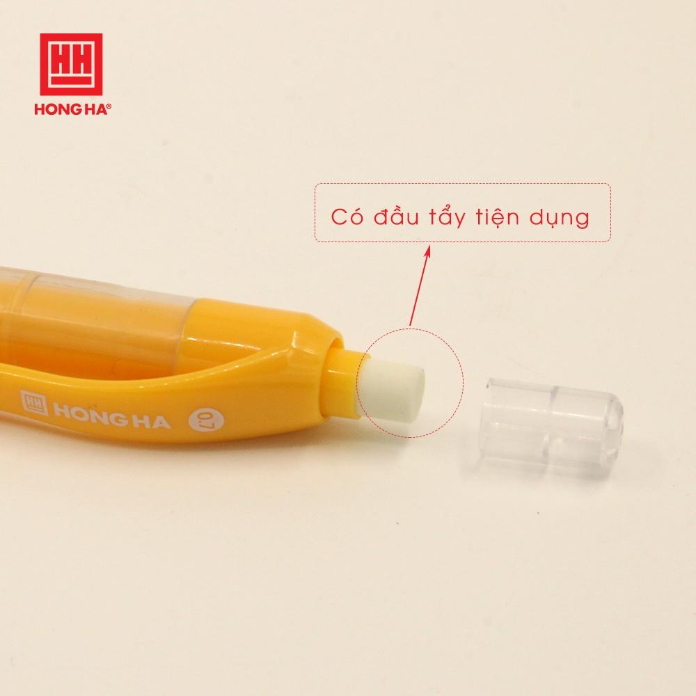 Bút chì kim kháng khuẩn bấm ngòi 0.7mm Hồng Hà kèm đầu tẩy tiện lợi - 3542