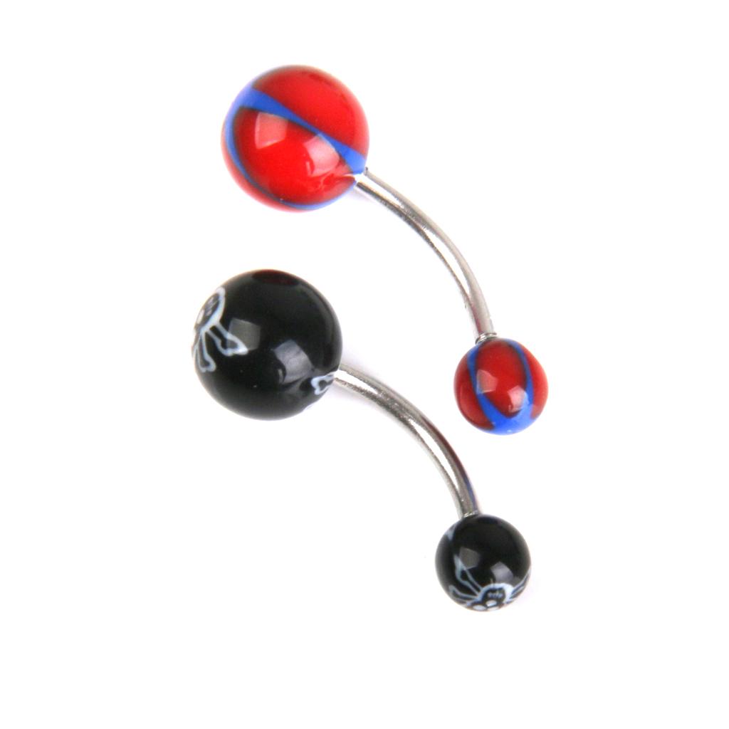 Lot 50Pcs Stainless Steel Ball Bar Ear Studs Navel Button Ring Body Piercing