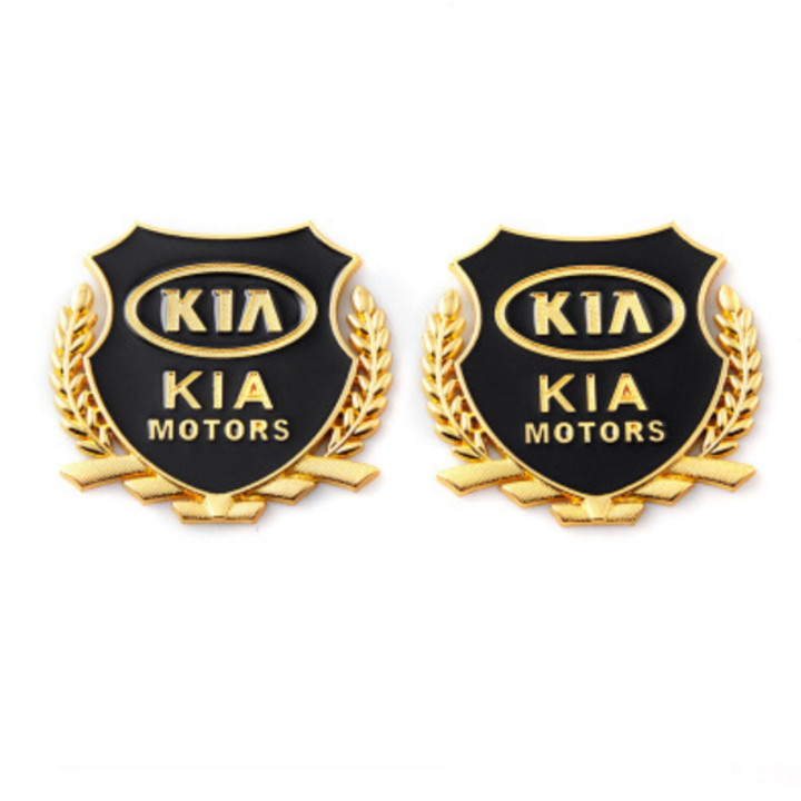 Bộ 2 logo bông lúa dán xe hơi, ô tô cao cấp