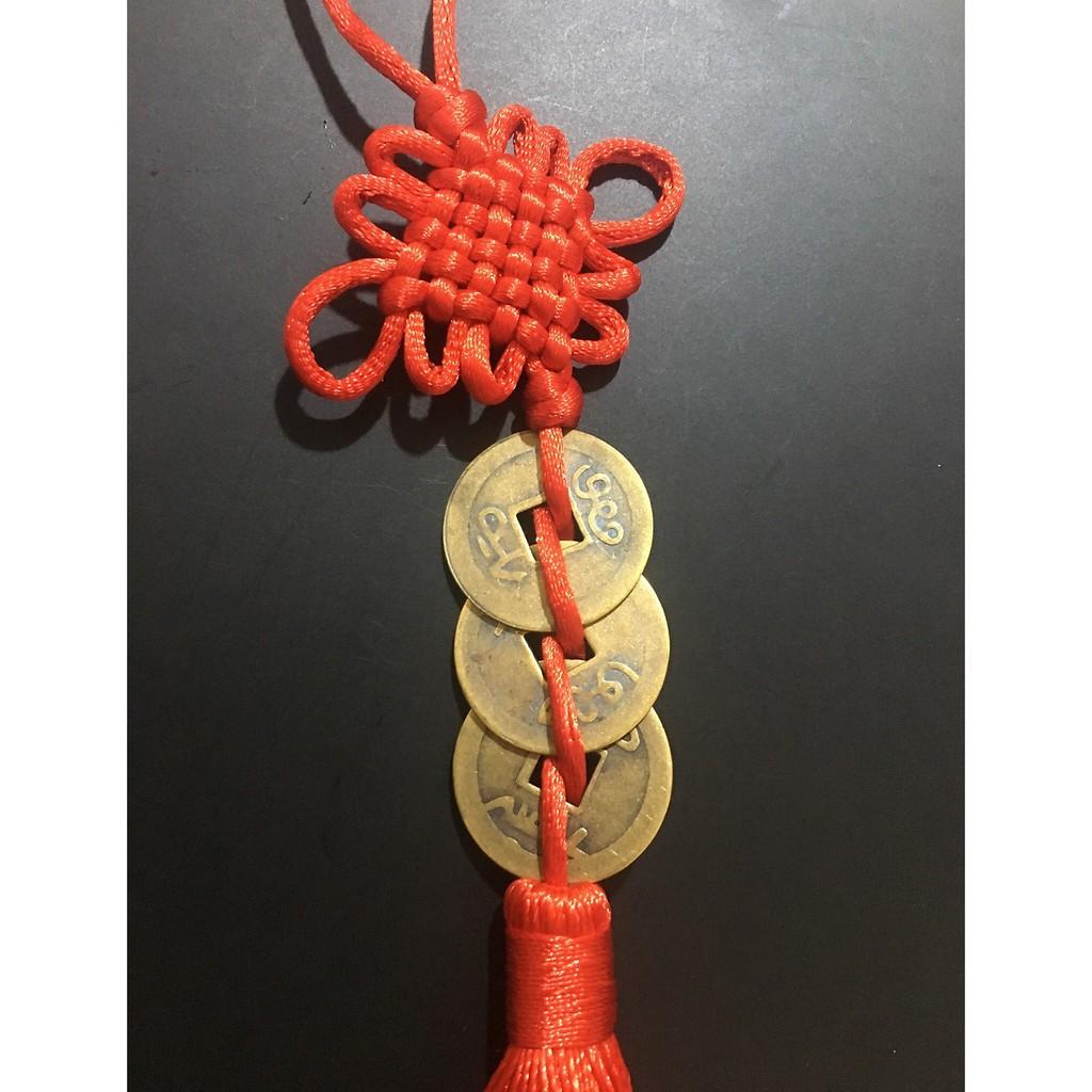 Combo 2 Dây Xu Tam Đế bằng đồng thau bình an