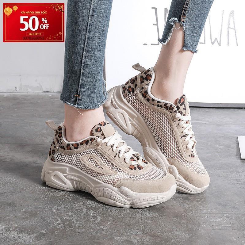 Giày Sneaker Đế Cao Phối Lưới Siêu Êm S118