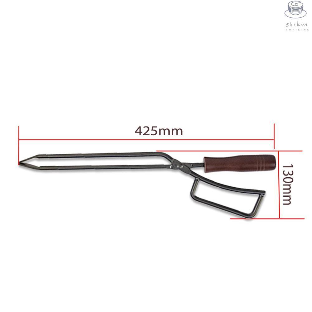 Thickened Firewood Tong Practical Charcoal Clamp Outdoor BBQ Barbecue Labor Saving Charcoal Clip for Picnic Camping