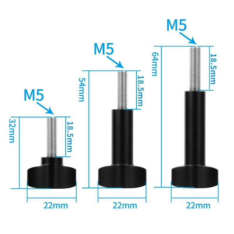 Hợp kim nhôm M5 vít núm ngón tay cái cho GoPro 10 9 8 Insta360 One Eken cho DJI Action Osmo Camera Chân máy gắn kết Phụ kiện