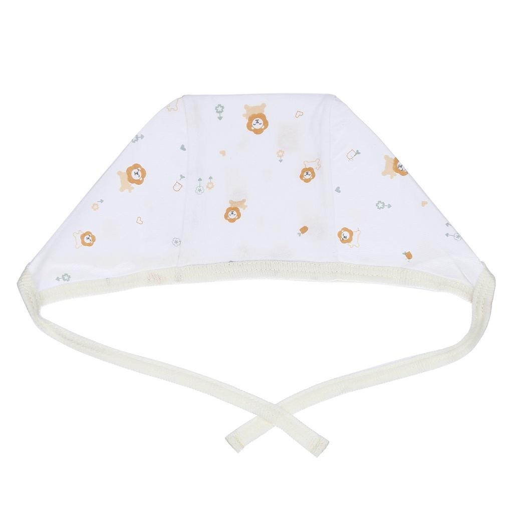 Set 2 mũ sơ sinh cotton buộc dây Kids Plaza BA21 (Nhiều màu