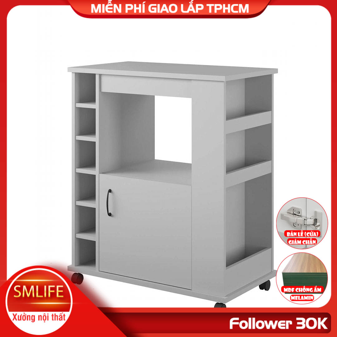 Tủ nhà bếp gia đình bằng gỗ công nghiệp MDF phủ melamine SMLIFE Dharmadam