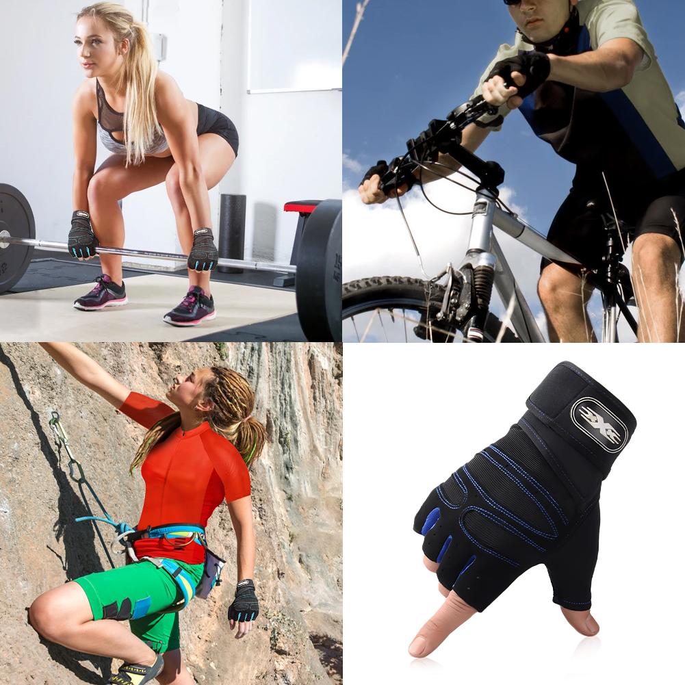 Đi Xe Đạp Fingerless Găng Tay Mùa Hè Mỏng Tập Gym Găng Tay Thể Hình Thoáng Khí Chiến Thuật Chiến Đấu Găng Tay Chống Trượt Chống Sốc Guantes Ciclismo Color: Black red A Size: XL