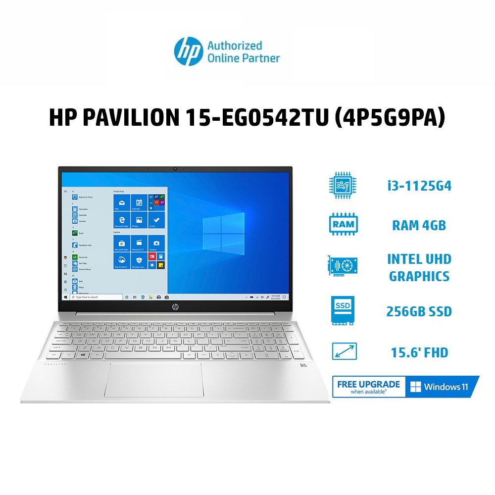 Laptop HP Pavilion 15-eg0542TU (4P5G9PA) i3-1125G4 | 4GB | 256GB |15.6' FHD | Win 11 Hàng chính hãng