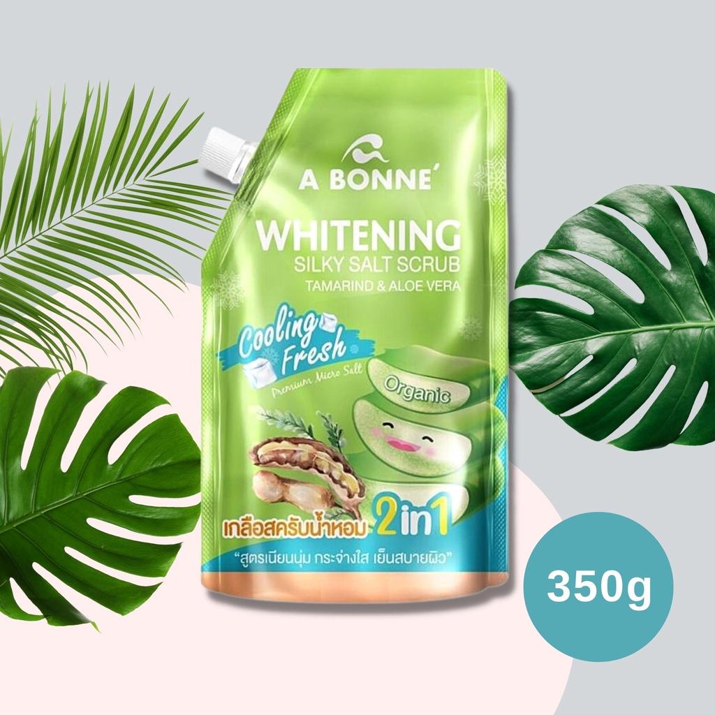 Muối Tắm A Bonne Whitening Cooling Fresh Tẩy Tế Bào Chết Body Nha Đam &amp; Me Thái Lan 350g