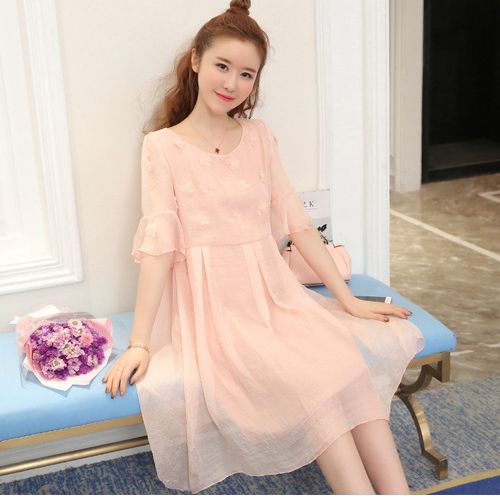 ĐẦM BẦU CHIFFON MÙA HÈ DỊU DÀNG DR2162