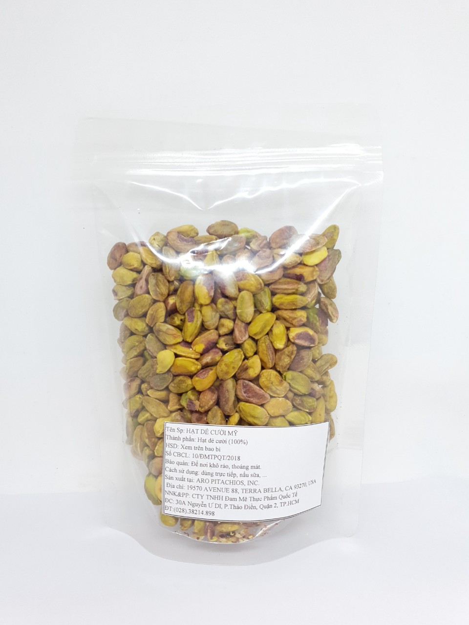 Hạt dẻ cười nhân  -  PISTACHIO KERNEL The Nuts Valley 500g