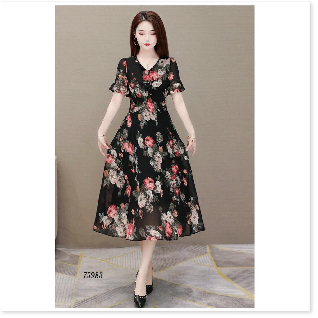 ĐÀM XÒE HOA LỤA DỰ TIỆC DÀNH CHO CÁC NÀNG TÔN DÁNG KME FASHION