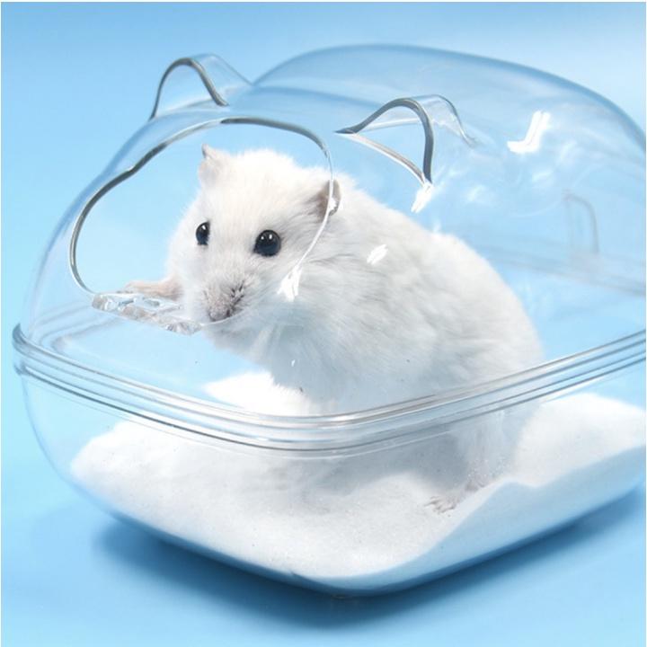 Toilet cho hamster trong suốt kèm xẻng