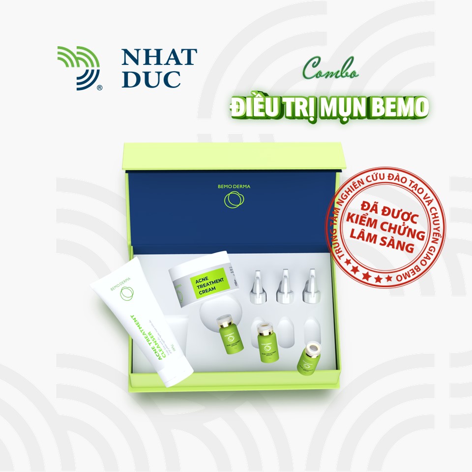 Bộ Mụn Chuẩn Y Khoa BEMO Derma - Xóa thâm, Liền sẹo, Diệt vi khuẩn, vi nấm