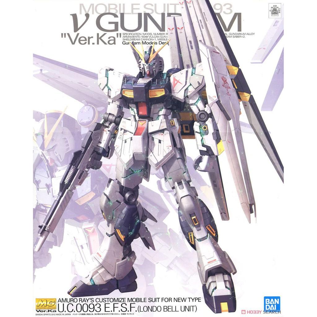 Bộ mô hình đồ chơi lắp ráp gundam bandai MG 1/100 ν Nu GUNDAM Ver. Ka Chính hãng