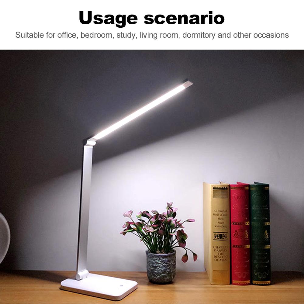 Đèn để bàn Chăm sóc mắt 5V 700LM 26 LED Đèn bàn linh hoạt Cảm biến cảm ứng 10 mức độ sáng với sạc USB