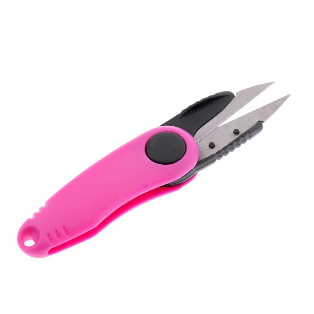 2 Pieces Mini Foldable Fishing Scissors Stainless Steel Fish Line Braid String Cutter