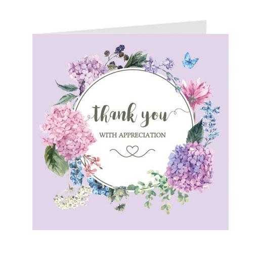 Thiệp cảm ơn Thank you - Thiệp Grey 9x9cm - 09TY05