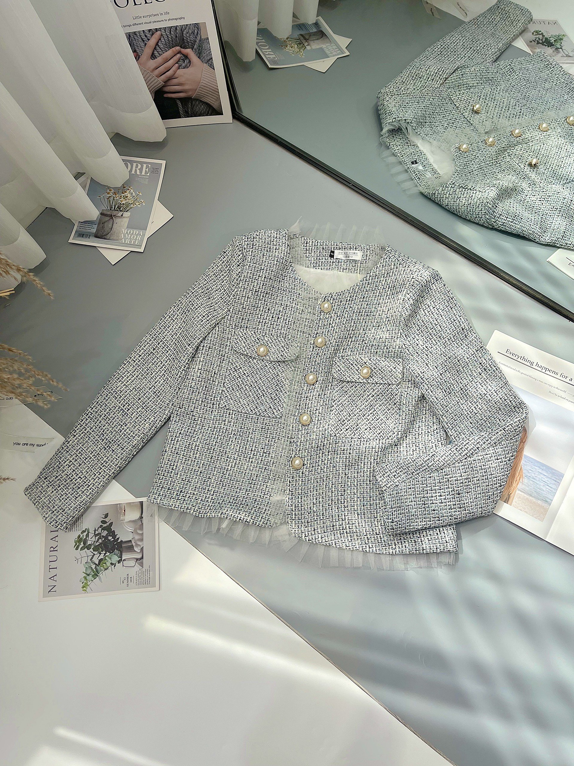 Áo Khoác Hàng Thiết Kế Chất Dạ Tweed Kèm Lụa Cao Cấp, Sang Trọng - Thời Trang Thiết Kế Style By Mm A293