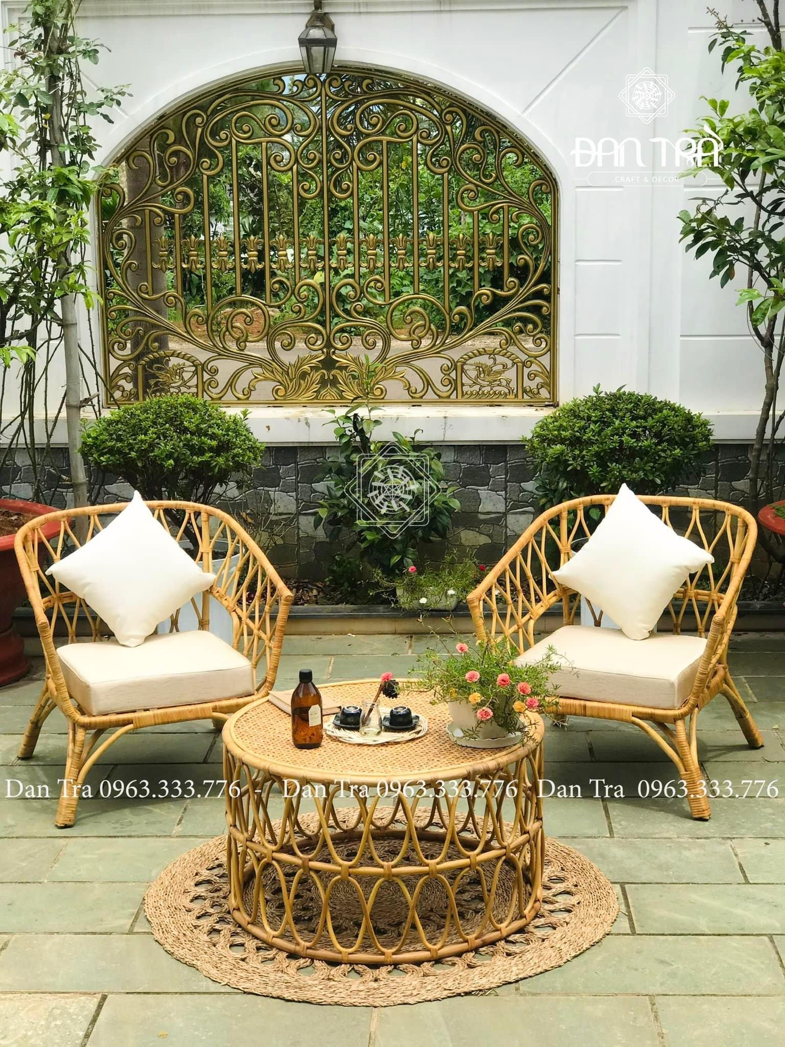 [GIÁ TẠI XƯỞNG] Ghế Đơn Tay Bè Cổ Điển - Ghế Mây Classic ĐAN TRÀ - Bàn Ghế Mây Tre Coffee