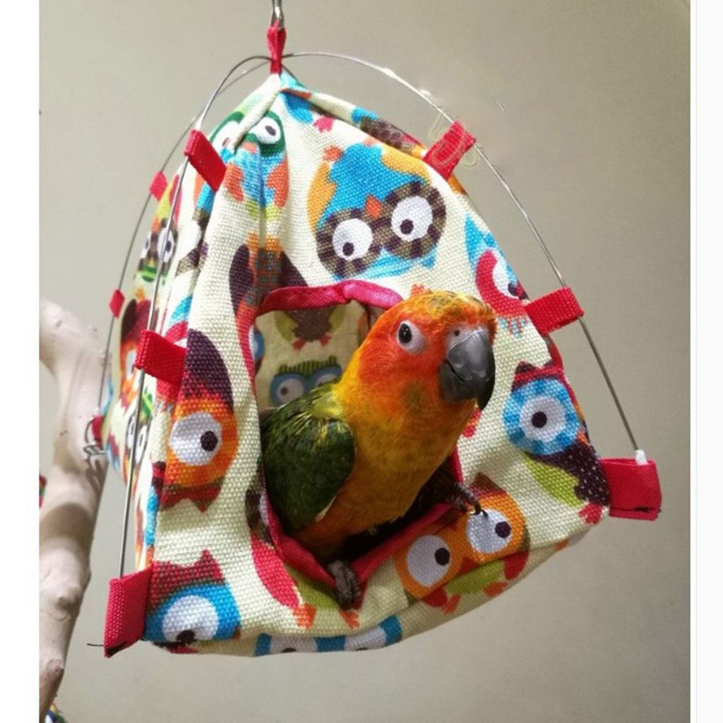 Parrot Sleeping Tent Hut , Warm Bird Nest House Bed , Hanging Hammock Toy for Cockatiel Cockatoo