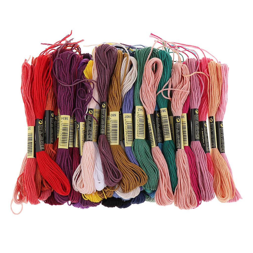 Embroidery Starter Kit Cross Stitch Tool Kit with Colours Embroidery Thread,