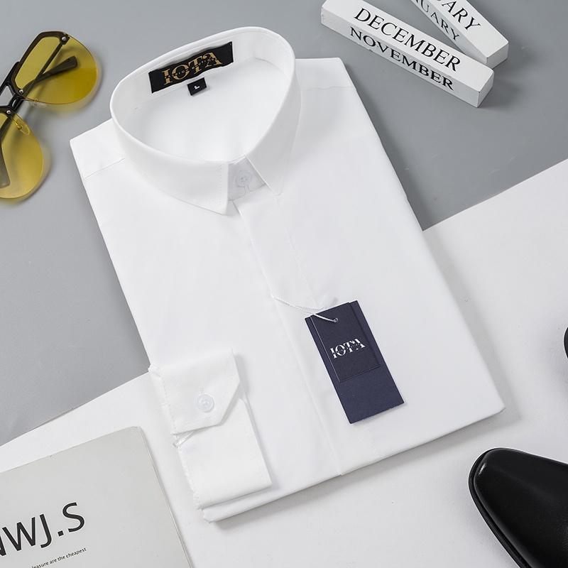 Áo Sơ Mi Nam Dài Tay IOTA Vải Cotton Lụa Nẹp Ẩn Cao Cấp Chống Nhăn Không Xù Không Phai Màu